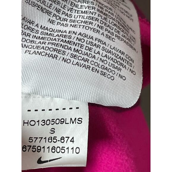 Nike Pro 1/2 Half Zip Long Sleeve Shirt Polka Dot Pink Small Womens Dri-Fit - Picture 4 of 8